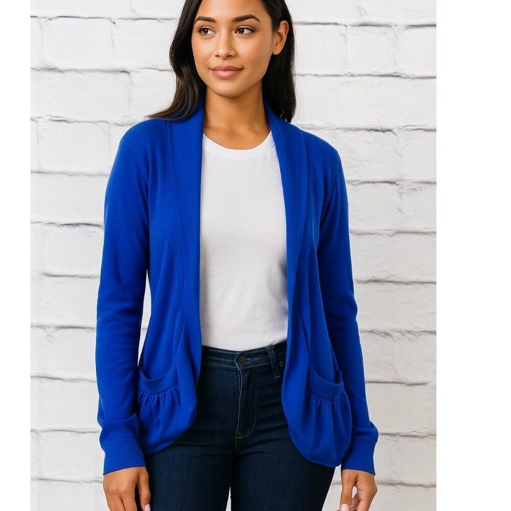 Sparrow Royal Blue Open Front Cardigan Sweater Size‎ Small